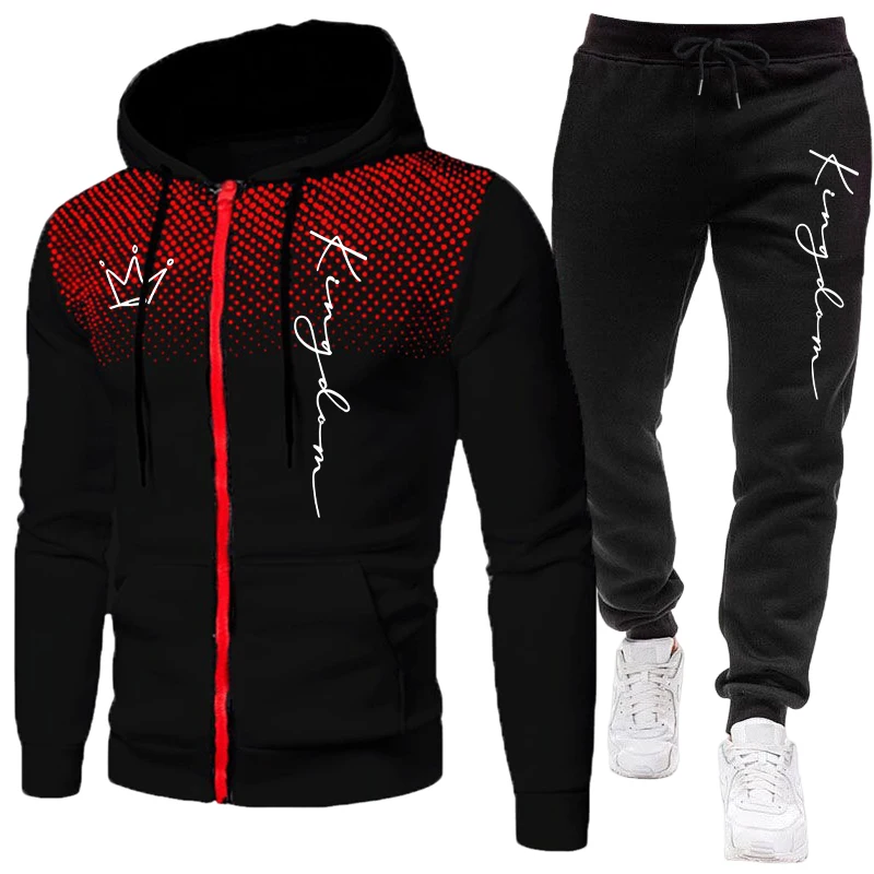 Winter Clothing Stores - King Herrenjacke Trainingsanzug Lässiger Kapuzenpullover mit