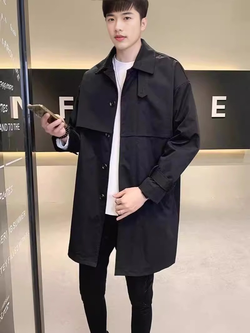 Winter Clothing Companies - Herren-Trenchcoat mit Kapuze, knielang, für jedes