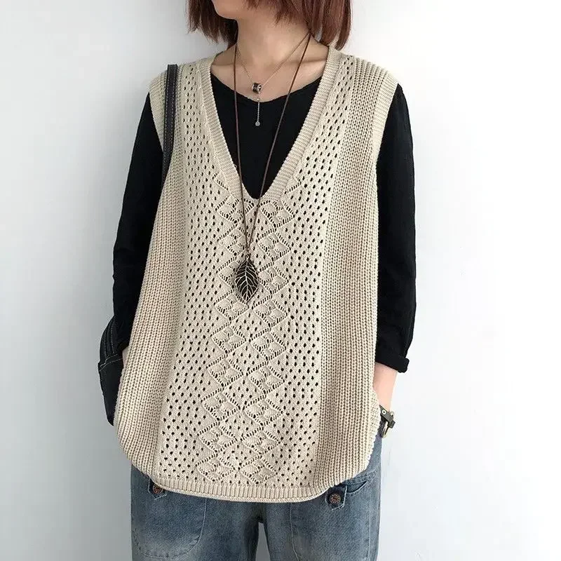 Winter Clothing Aesthetic - Dünne Herbst Frauen Vintage Ärmellose Pullover