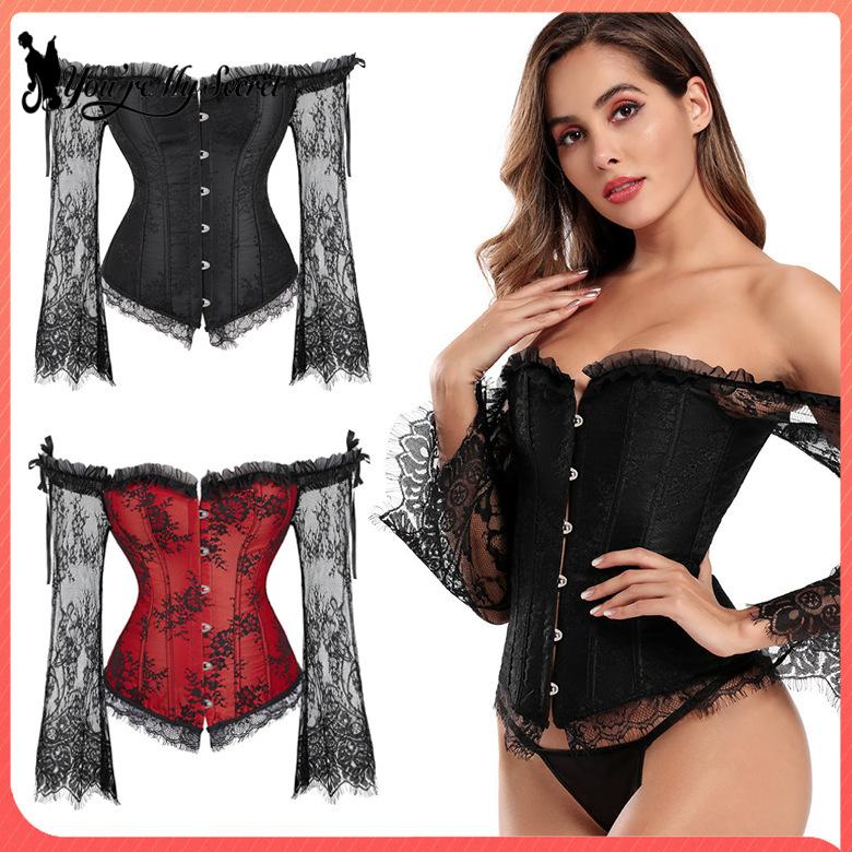 Winter Clothing Dress Up - Gothic Langarm Korsett Frauen Hemd Sexy