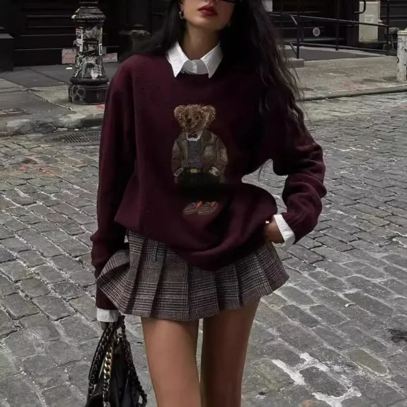 Clothing Style Winter - Zekye Winter Damen Pullover Kleidung Bär