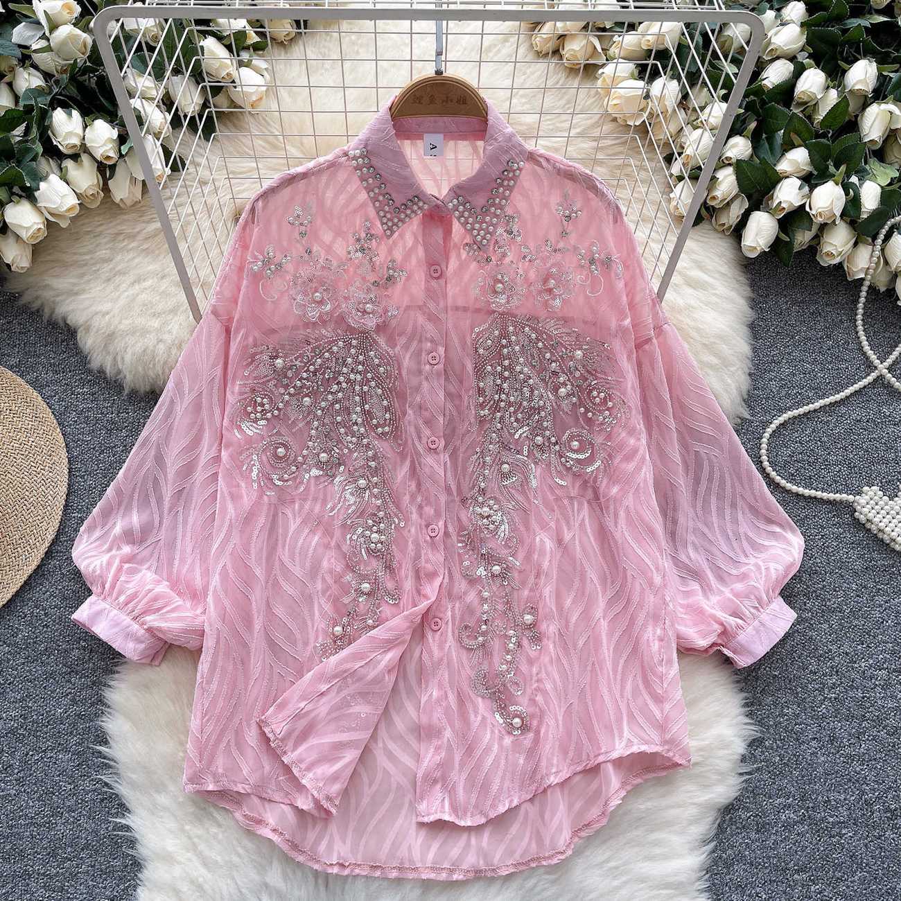 Quality Winter Clothing - Damen glänzendes Knopf hemd Frühling und