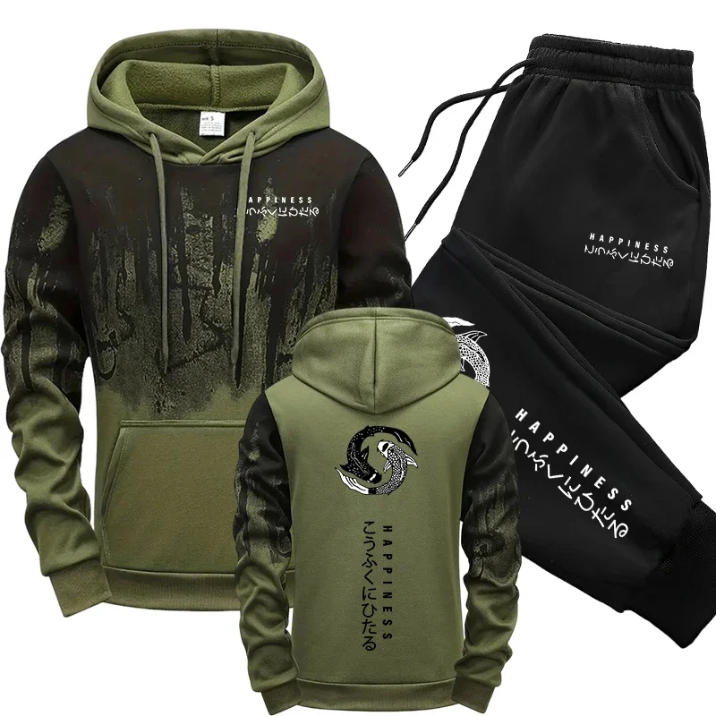Winter Clothing Stores - Japanische Mode Herren-Trainingsanzug Hoodies Jogginghosen 2-teiliges