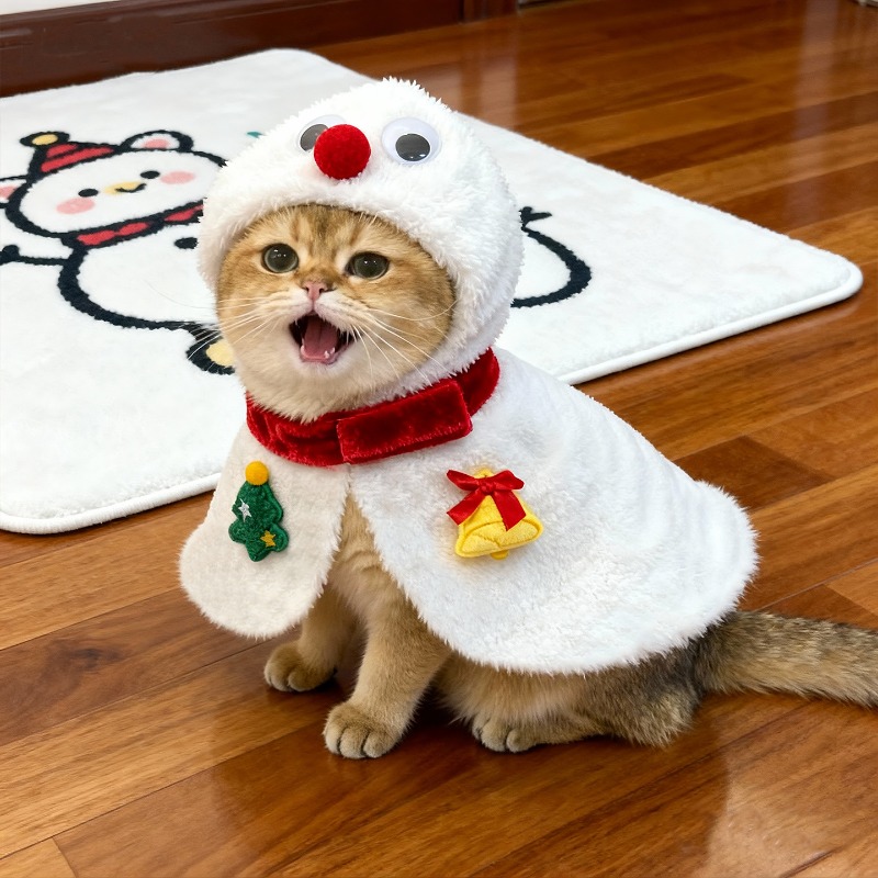 Winter Clothing Dress Up - Katze Weihnachtsumhang Winter Haustier Devon Katze