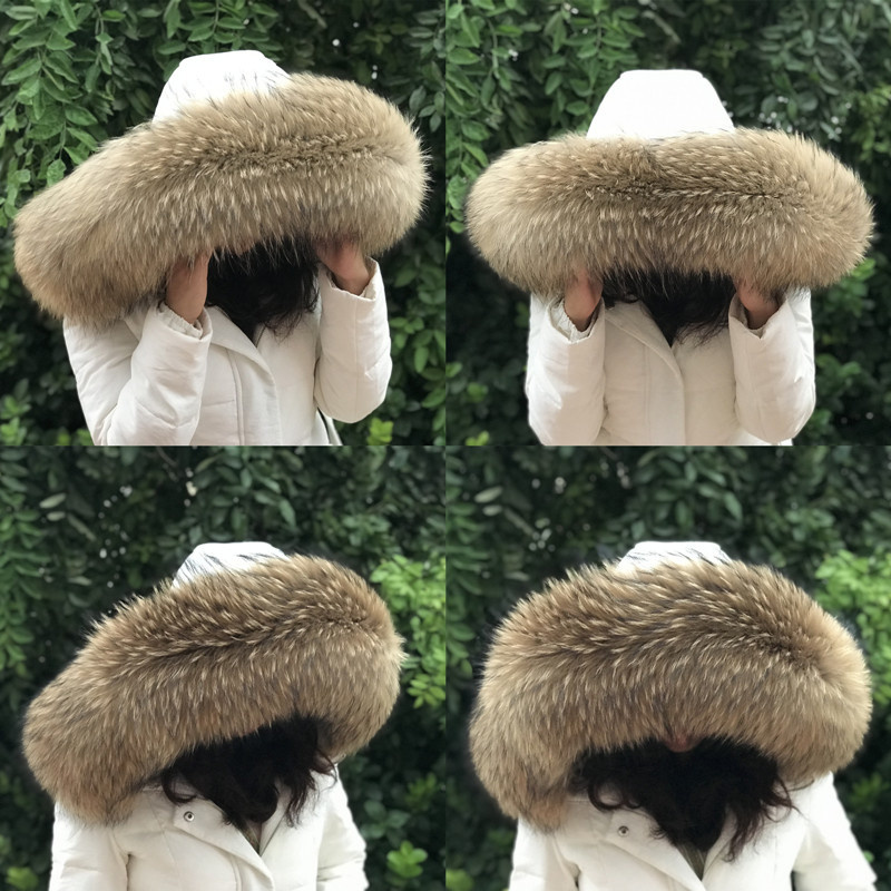 Winter Clothing Stores - Pelz kragen Frauen Winter natürlichen Waschbär