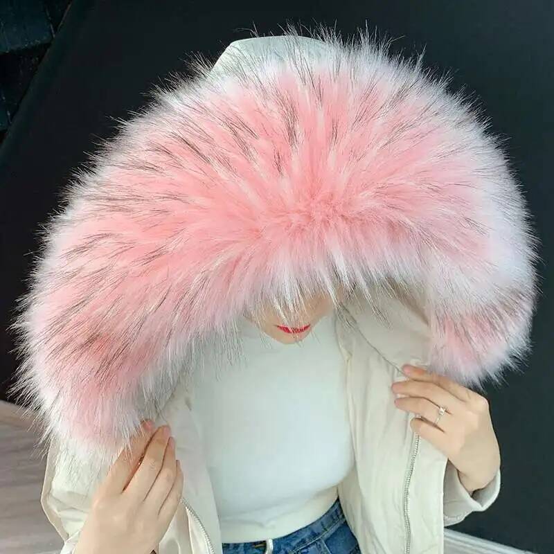 Winter Clothing Stores - Abnehmbarer Kunstpelzkragen, extra großer warmer Kunstpelzschal,