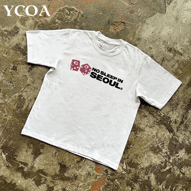 Winter Clothing Aesthetic - Männer T-Shirt Baumwolle übergroßen Buchstaben y2k