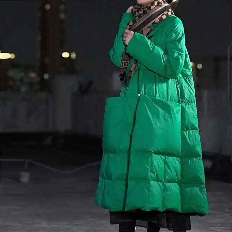 Winter Clothing Brands - Übergroße lange Daunen jacke große Taschen