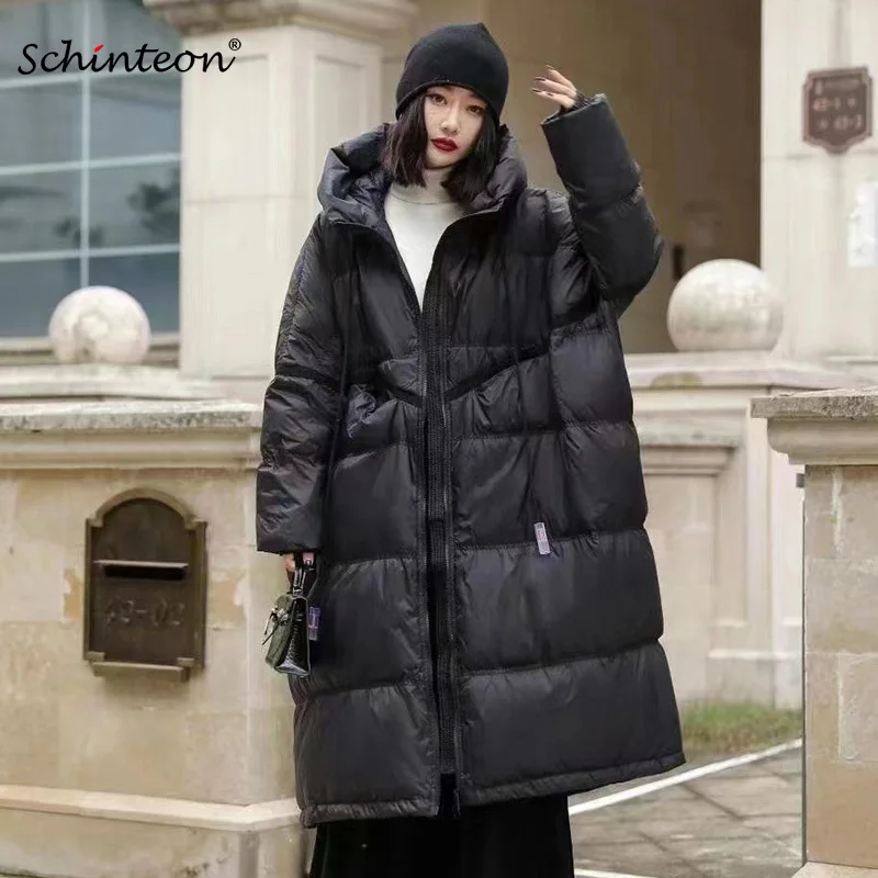 Winter Clothing Trends 2026 - Schinteon Damen-Daunenjacke mit Kapuze, weiß, für