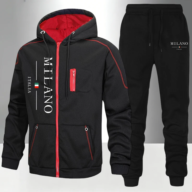 Winter Clothing Stores - Italienische Mode Herren-Set/Mantel/Hose Herbst Winter Täglicher