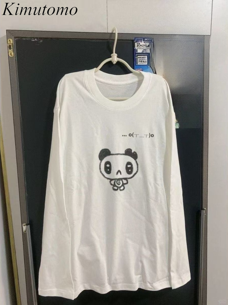 Winter Clothing Aesthetic - Kimutomo T Shirts Frauen Cartoon Gedruckt