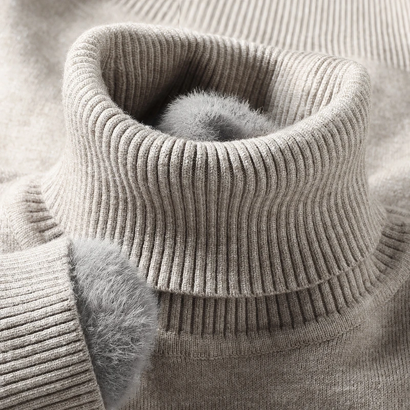 Quality Winter Clothing - Sweatwear Herren Anti-Pilling Hochwertiger gestrickter Rollkragenpullover