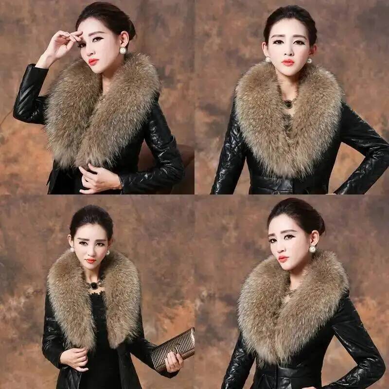 Natürliche Waschbären Pelz Kra – Winter Clothing Online Bewertung und Preis