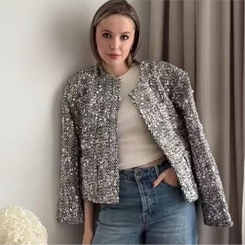 Party Club Chic glänzende Blaz – Winter Clothing Dress Up Bewertung und Preis