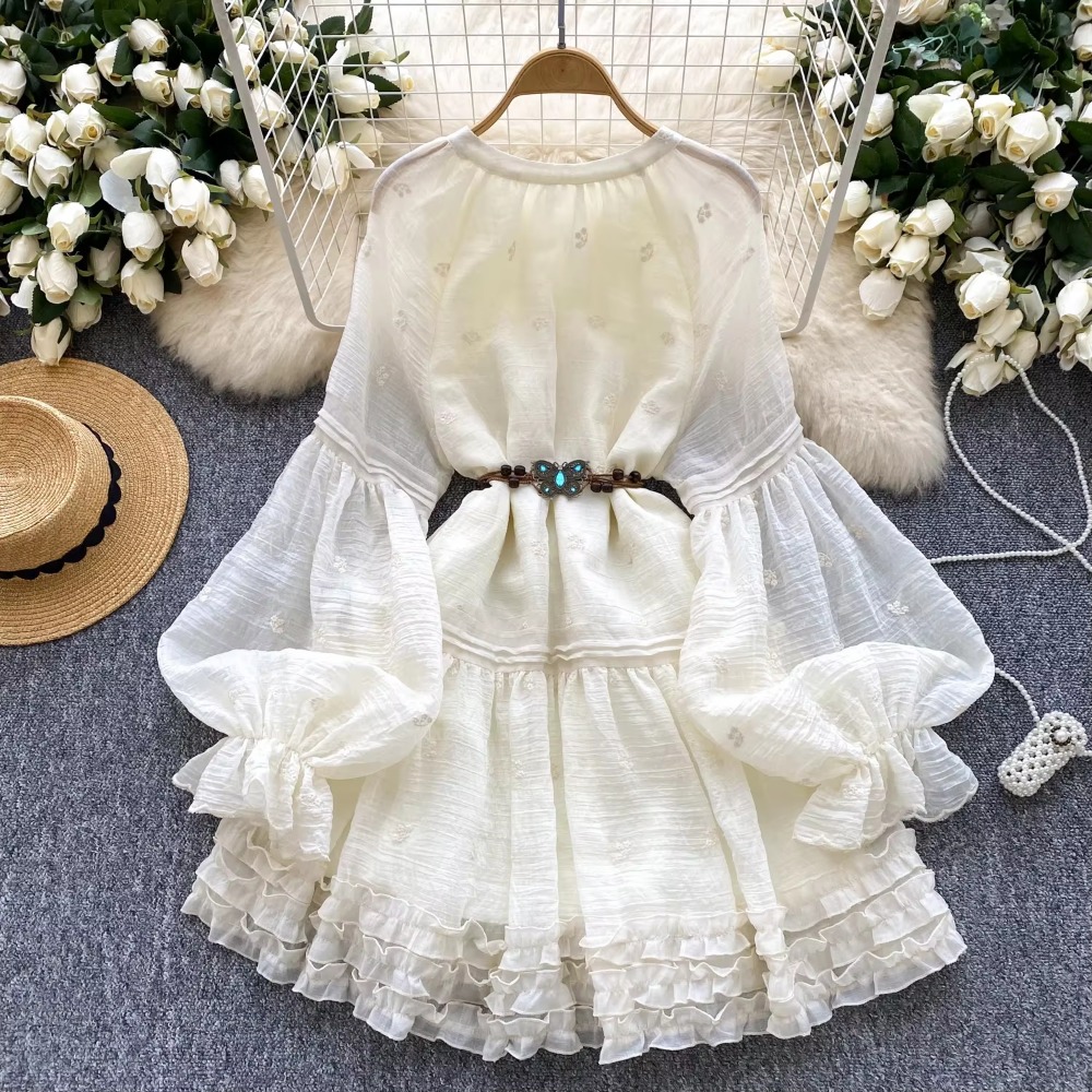 Süße bestickte O-Ausschnitt-Sc – Winter Clothing Dress Up Bewertung und Preis