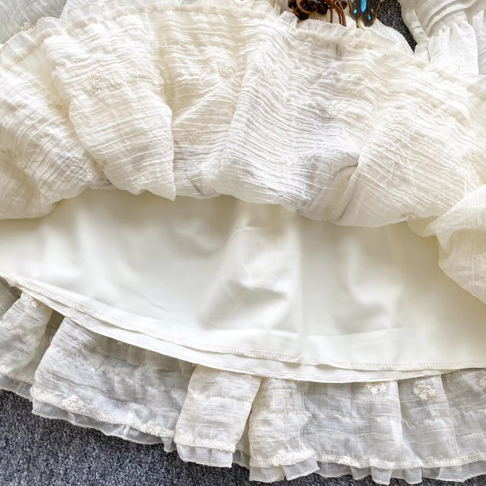 Süße bestickte O-Ausschnitt-Sc – Winter Clothing Dress Up Bewertung und Preis