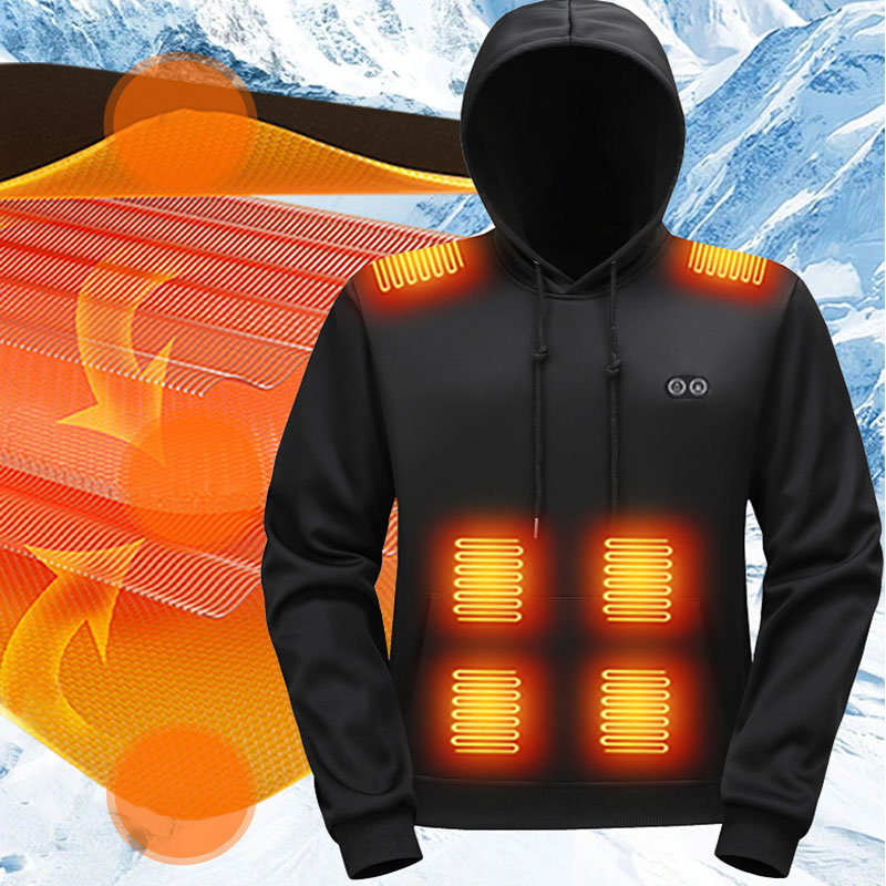 17-Zonen-Heiz-Hoodie-Sweatshir – Warm Winter Clothing Bewertung und Preis