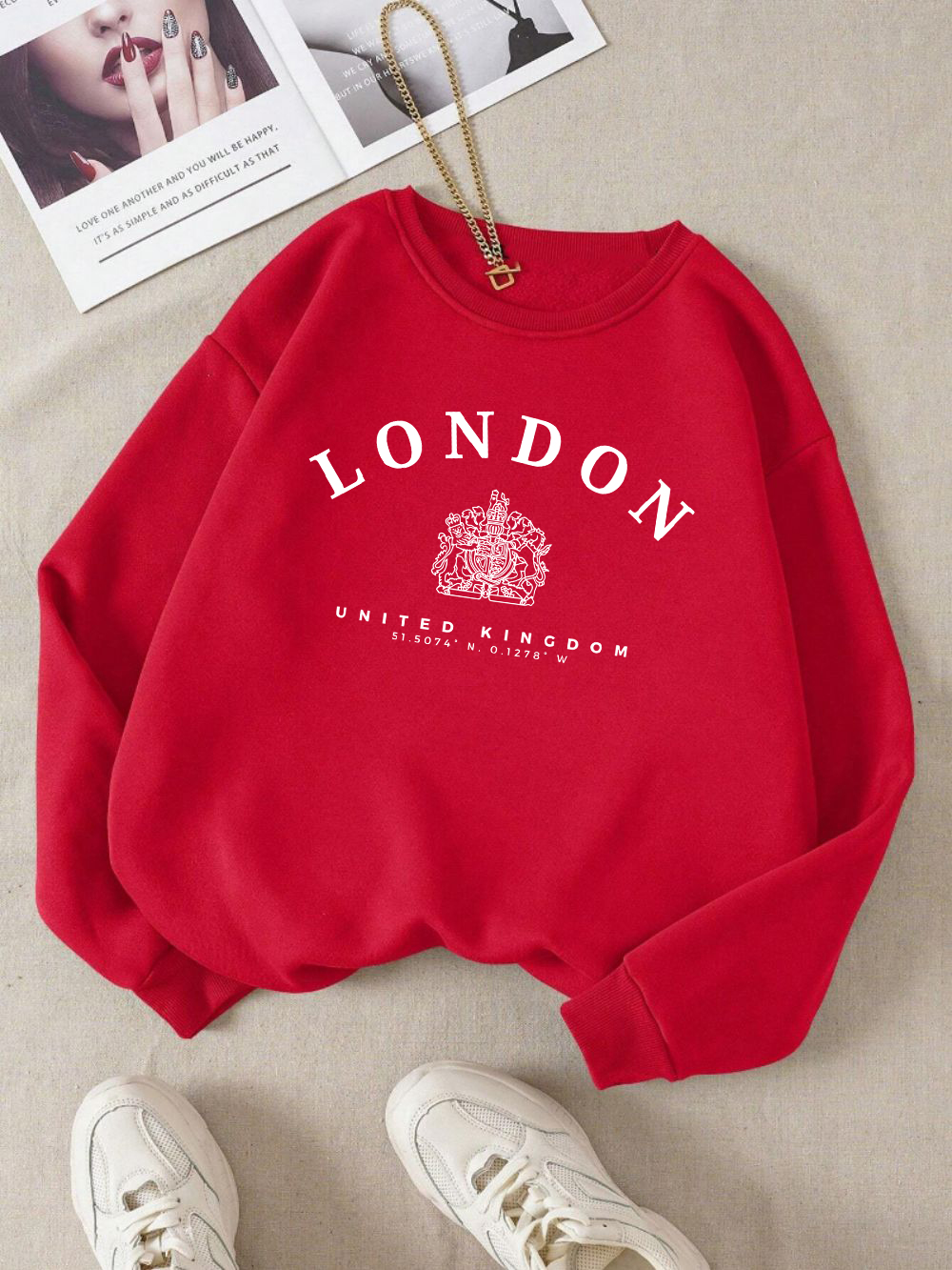 London Uk Royal Badge Print Da – Winter Clothing Uk Bewertung und Preis