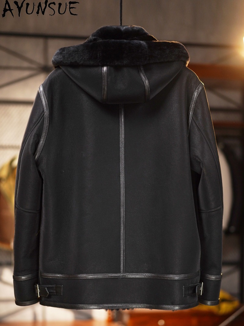 AYUNSUE Schwarzer Echtpelzmant – Warm Winter Clothing Bewertung und Preis